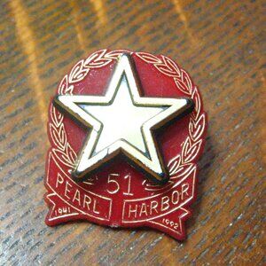 Pearl Harbor 51st Anniversary Vintage Lapel Pin